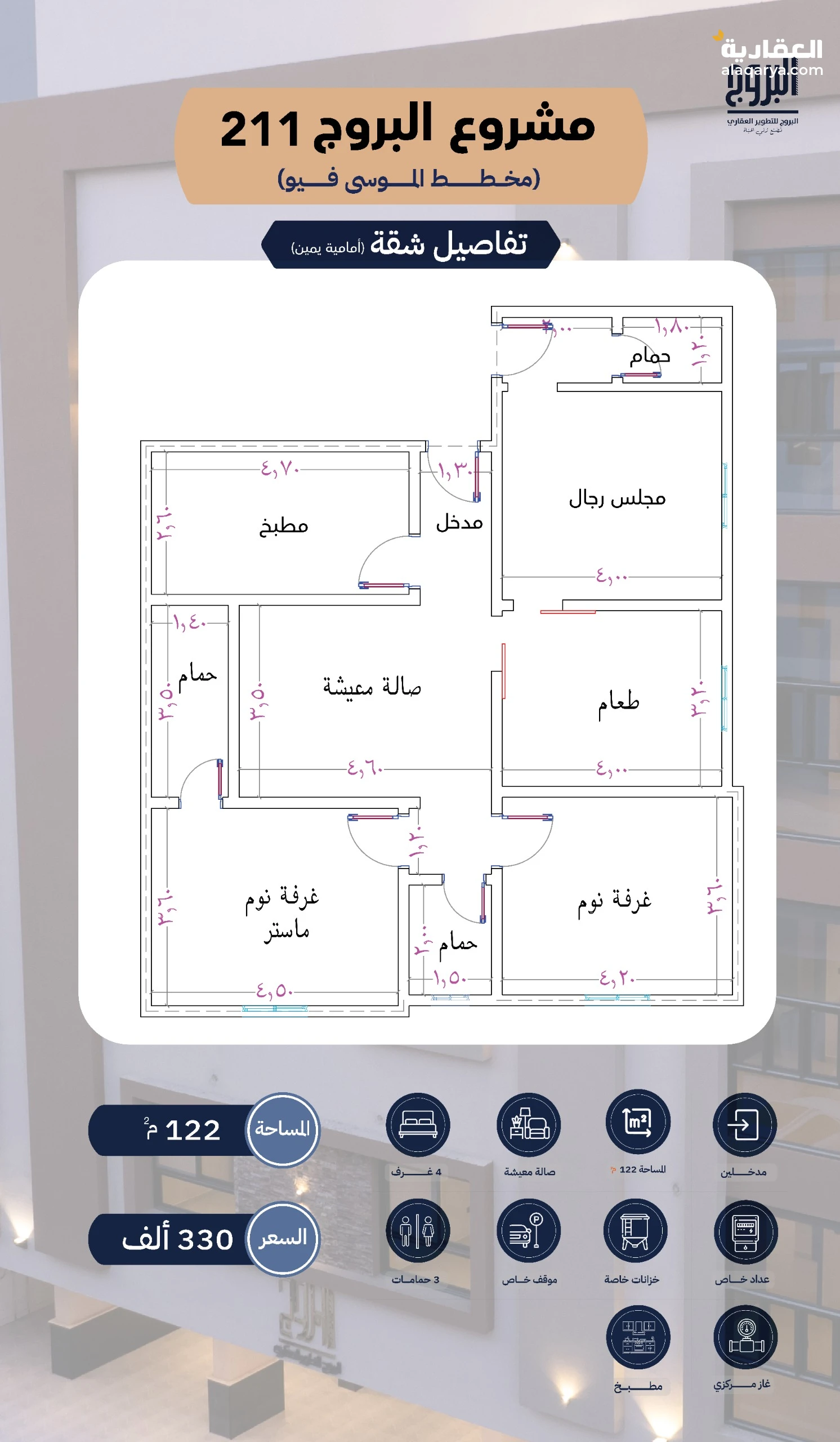 شقق فاخره للاستثمار والعيش للتمليك في جدة تحت الانشاء مخطط الموسى فيفو