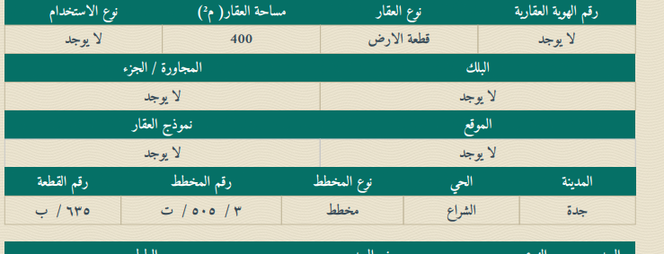 ارض للبيع بحي الشراع بجدة 400 متر ظهيرة التجاري